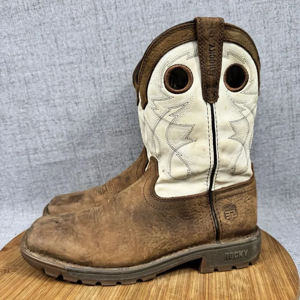 Rocky Western Boots Youth Size 3.5 M Legacy 32 Leather Cowboy